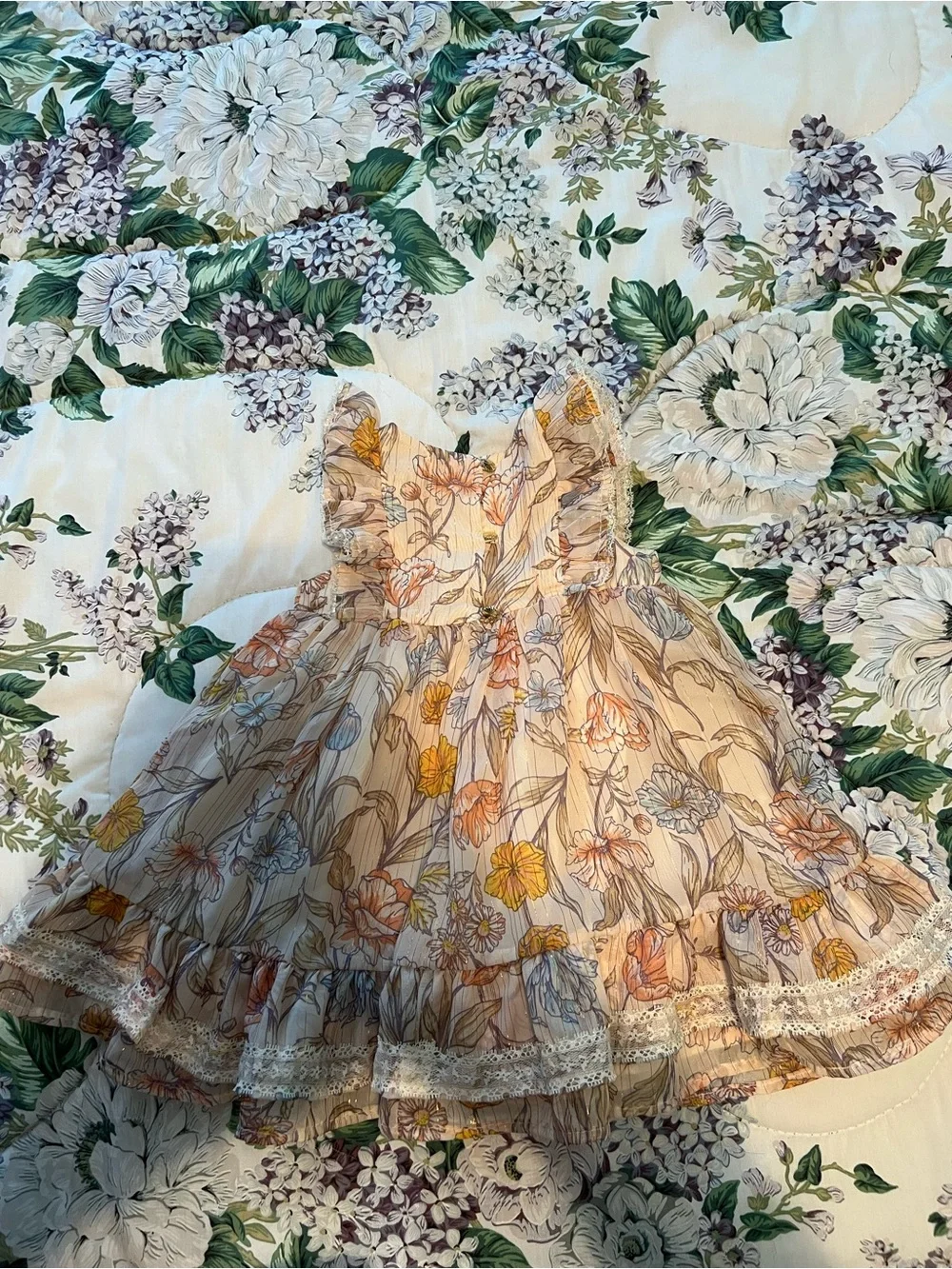 Rachel Zoe Girls 18m Floral Sundress Ruffles